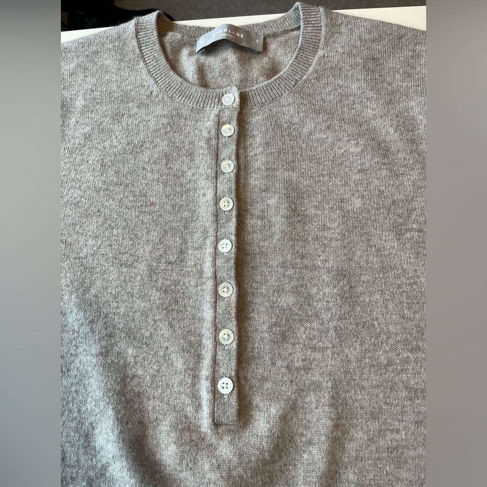 Everlane Gray Button-Up Sweater - image 8